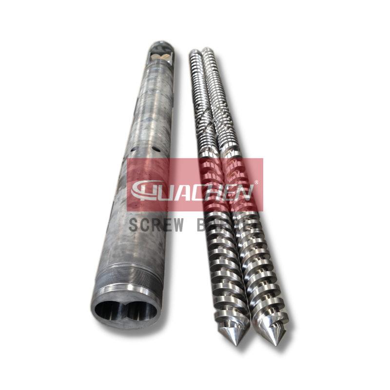 Discover premium parallel twin screw barrels for PVC compounding and pelletizing.